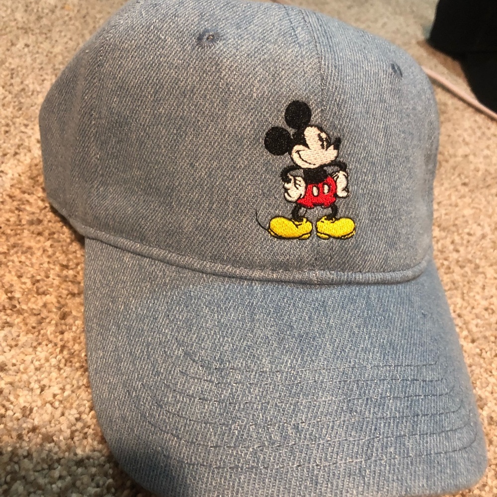 NWT Denim Disney Mickey Mouse Baseball Hat